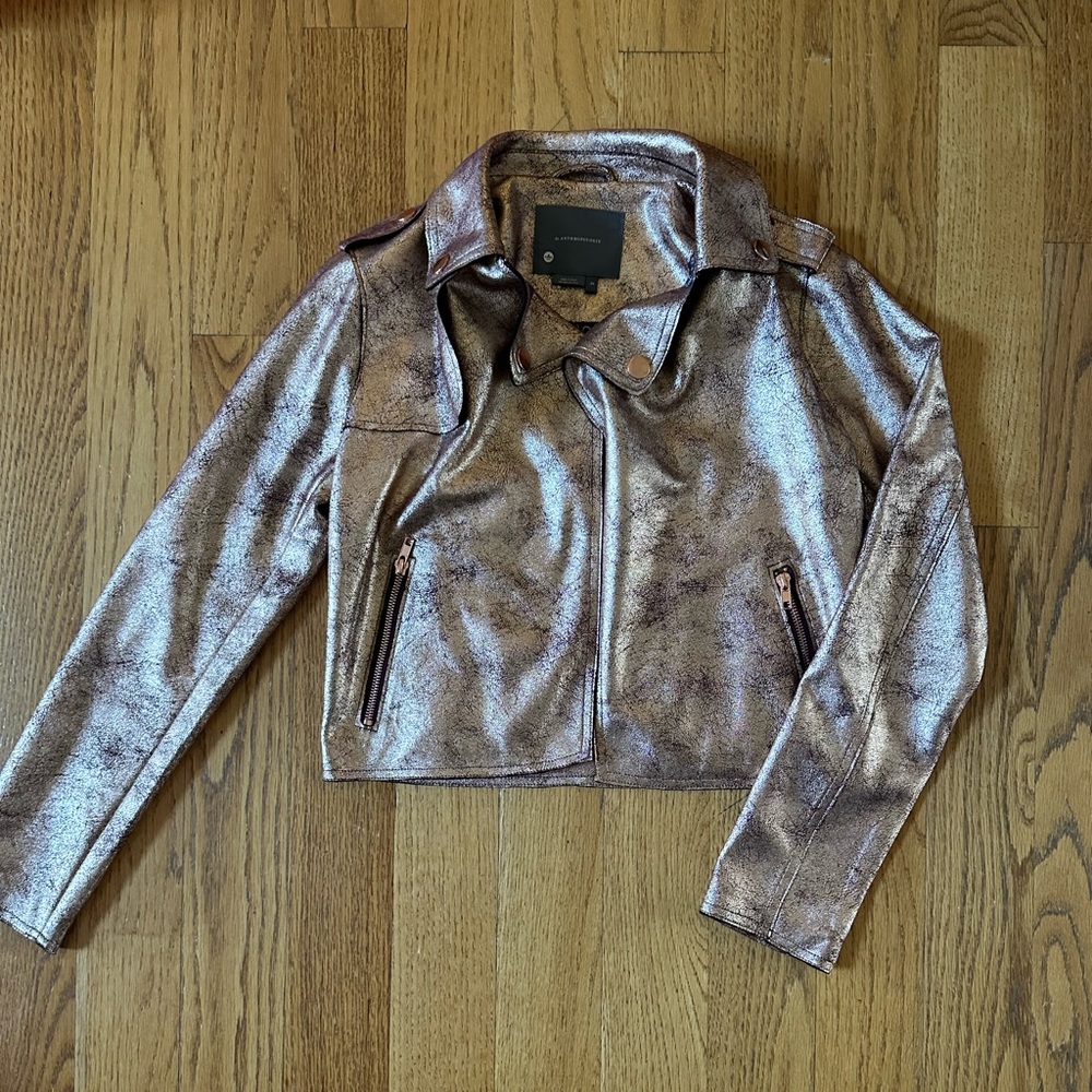 NEW Anthropologie Rose Gold Jacket